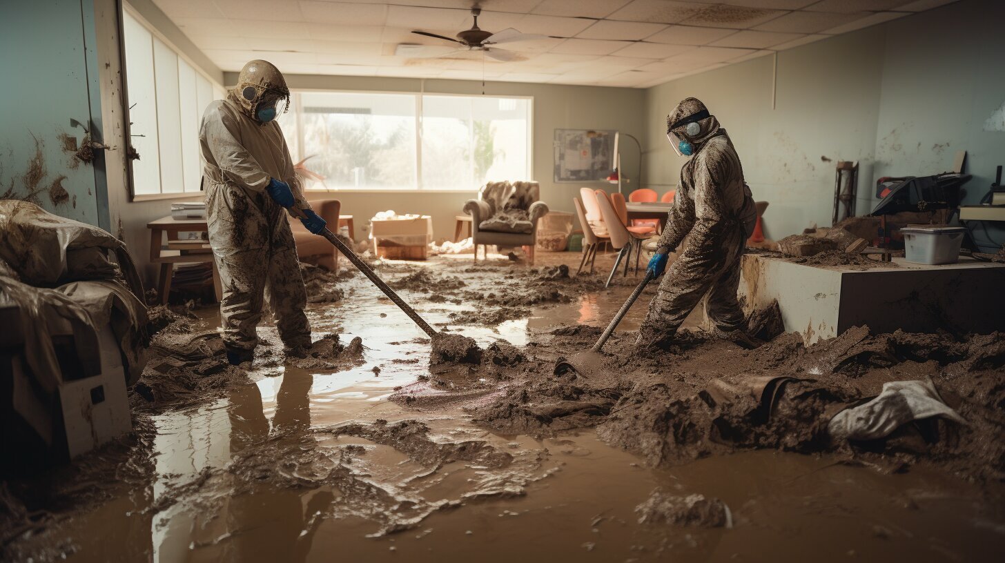 What do you clean up after a flood?
