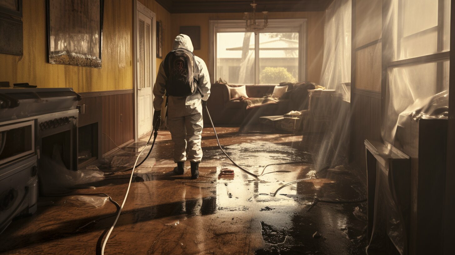 How do I clean my house from water damage?